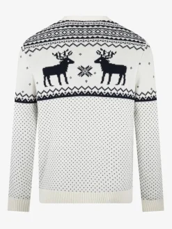 The Little Tailor Crème - Pull à motif jacquard et renne de Noël Online