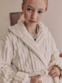 Next Crème - Robe de chambre en velours côtelé en polaire (5-16ans) Online
