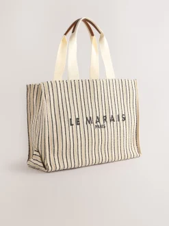 Next Crème - Sac à bandoulière en toile structurée Clearance