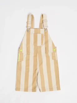 GEN Crème - Salopette Shorts rayée Clearance
