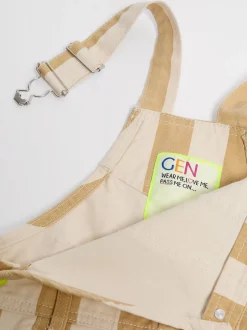 GEN Crème - Salopette Shorts rayée Clearance