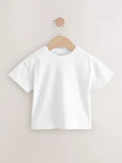 Next Crème - T-shirt 100% coton Daisy à manches courtes (3mois-7ans) Clearance