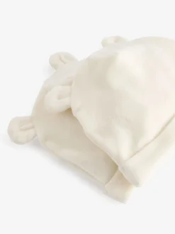 Next Crème - Velour Bébé Bonnet Chapeaux 2 Lot (0-12mths) Clearance