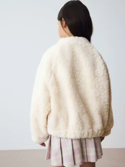 Next Crème - Veste Sunflower en peau de mouton (3-16ans) Discount