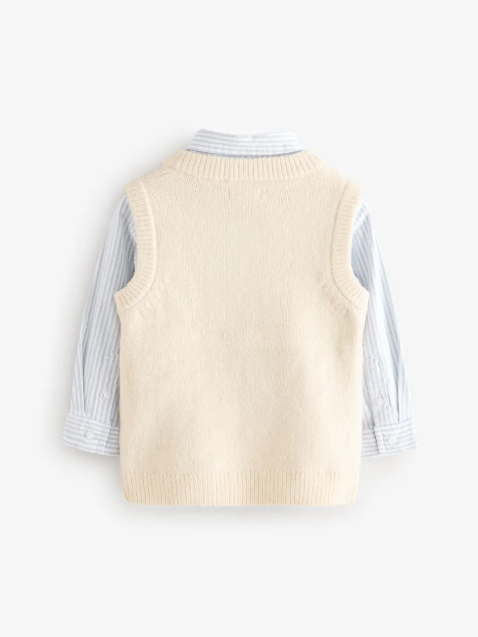 Next Crème écru - Ensemble gilet et chemises en tricot (3mths-7yrs) Hot