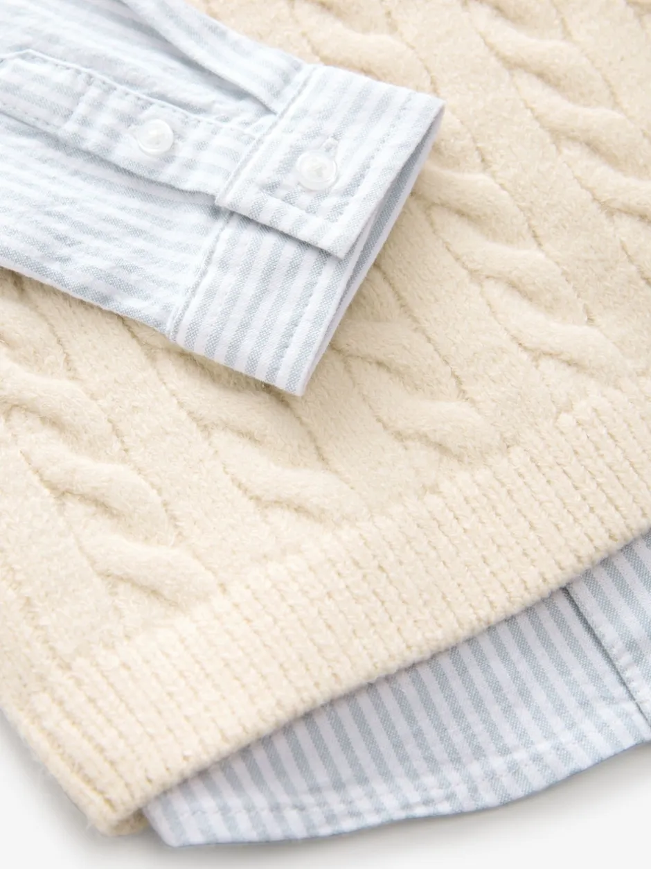 Next Crème écru - Ensemble gilet et chemises en tricot (3mths-7yrs) Hot