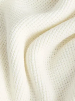 Next - Polo texturé à manches longues (3-16ans) Crème écru Online