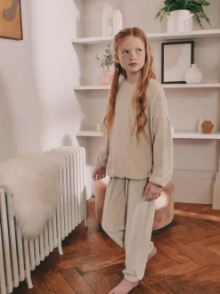 Next - Pyjama en laine polaire (9mths-16yrs) Crème côtelée Best