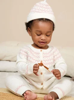 Jojo Maman Bébé Crème Fair Isle - Ensemble 3pièces en maille Clearance