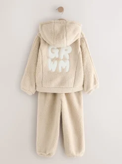 Next Crème GRWM - Pyjamas deux pièces en polaire (5-16ans)