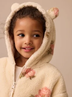 Next Crème, imprimé fleuri - Polaire zippée (3mois-7ans) Hot