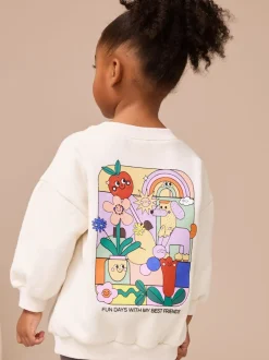 Next Crème imprimé graphique arc-en-ciel - Sweatshirt & Leggings (3mths-7yrs) Hot