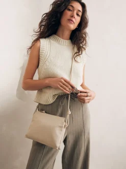 Next Crème ivoire - Sac à bandoulière en cuir Online