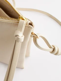 Next Crème ivoire - Sac à bandoulière en cuir Online