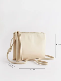Next Crème ivoire - Sac à bandoulière en cuir Online
