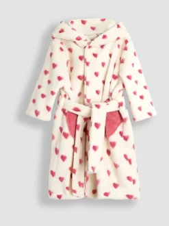 Jojo Maman Bébé - Peignoir Crème motif cœur Clearance
