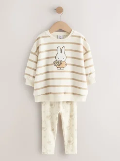 Next Crème Stripe - Ensemble Sweatshirt Miffy & Leggings (3mths-7yrs) Hot