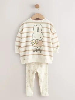 Next Crème Stripe - Ensemble Sweatshirt Miffy & Leggings (3mths-7yrs) Hot