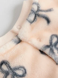 Next Crème/gris - Ensemble pull et pantalon en velours doux imprimé nœud (0mois-2ans) Best