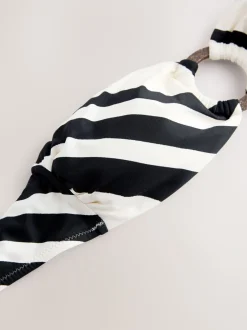 Next Crème/noir à rayures - Haut Bikini bandeau en métal Outlet