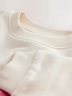 Next Crème/Nœud rouge - Pyjama sweat-shirt (2-16ans) New