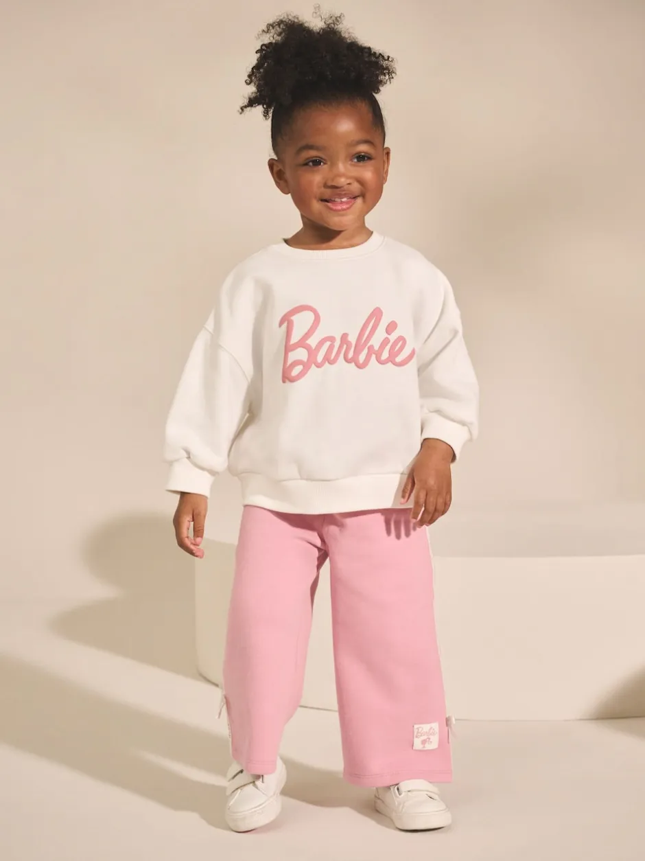Next Crème/rose - Ensemble Barbie Sweat-shirt & Ample Survêtement (3mois-7ans) New