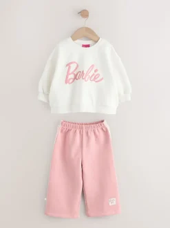 Next Crème/rose - Ensemble Barbie Sweat-shirt & Ample Survêtement (3mois-7ans) New