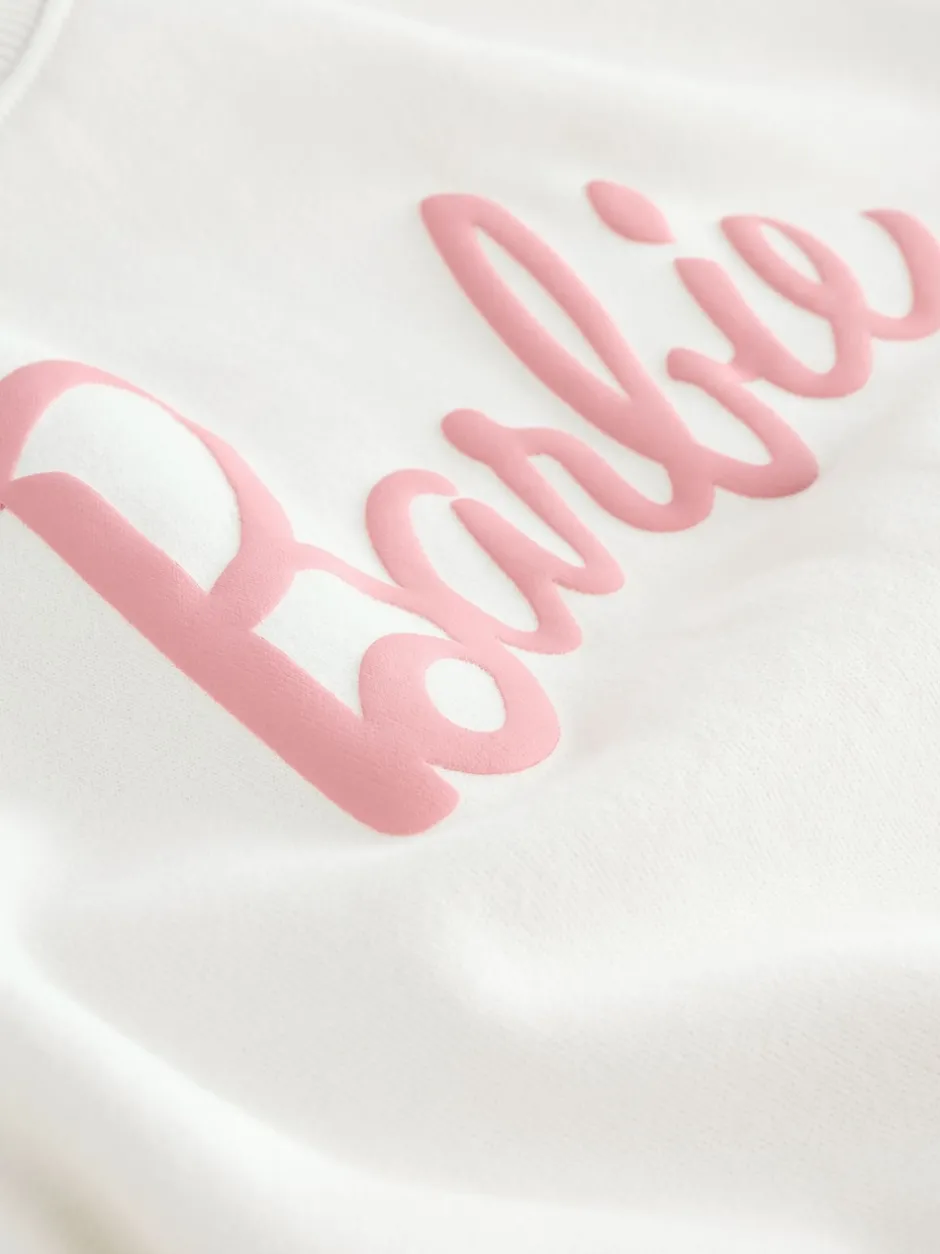 Next Crème/rose - Ensemble Barbie Sweat-shirt & Ample Survêtement (3mois-7ans) New