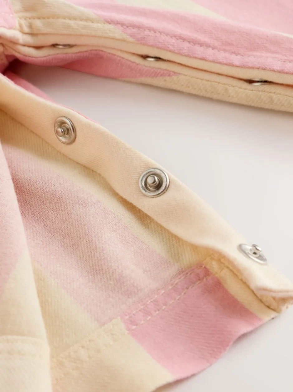 Next Crème/Rose Rayure - Ensemble Salopettes et Body BÉBÉ 2 Pieces (0mois-3ans) Discount