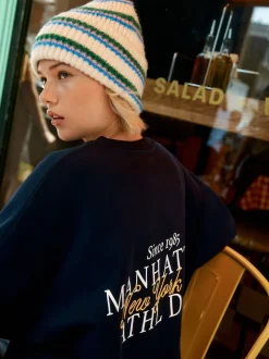 Next Crème/rose/vert - Bonnet en maille Outlet