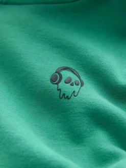 Next - Sweat-shirt à capuche Signature (3-16ans) Crâne vert milieu New