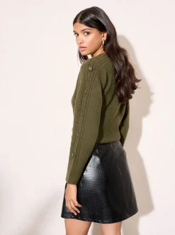 Friends Like These Croc noir - Minijupe en similicuir Online