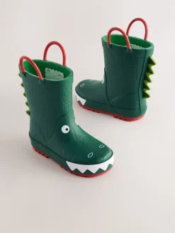 Next - Bottes de pluie à poignée Crocodile vert Discount