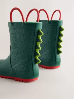 Next - Bottes de pluie à poignée Crocodile vert Discount