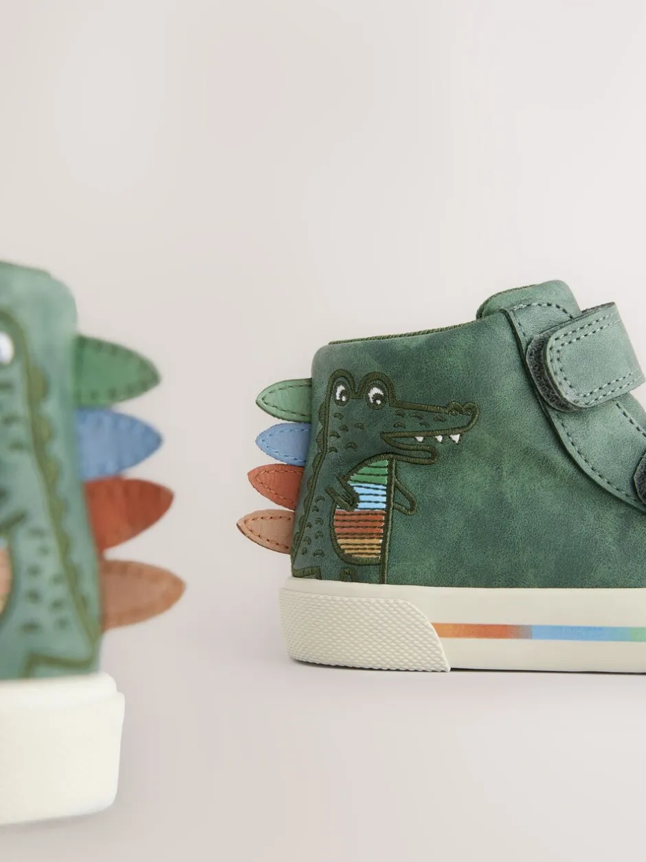 Next Crocodile vert - Bottines à fermeture scratch Best