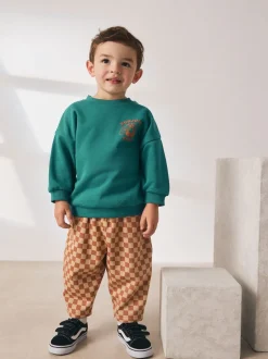 Next - Ensemble Sweatshirt et Joggers Rayure (3mths-7yrs) Croissant vert Online