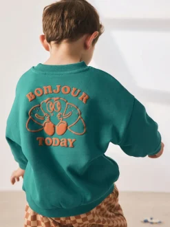 Next - Ensemble Sweatshirt et Joggers Rayure (3mths-7yrs) Croissant vert Online