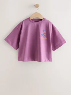 Next Croissant violet - T-shirt oversize imprimé graphique (3-16ans)