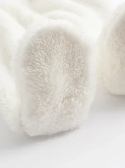 Next écru - Baby Cosy Fleece Hooded All-In-One (0mths-2yrs) Clearance