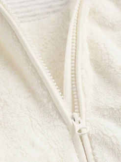 Next écru - Baby Cosy Fleece Hooded All-In-One (0mths-2yrs) Clearance