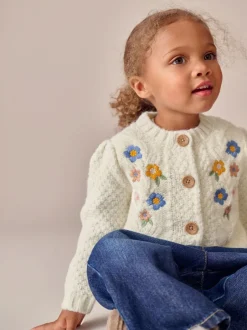 Next écru - Cardigan à fleurs brodées (3mois-10ans) Best