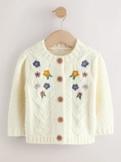 Next écru - Cardigan à fleurs brodées (3mois-10ans) Best