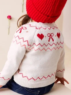Next écru - Cardigan Cœur Yoke (3mois-7ans) Online