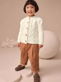 Next écru - Cardigan en maille épaisse Bobble (3mths-10yrs)