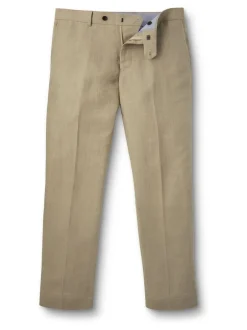 Charles Tyrwhitt Écru - Coupe ajustée  100% Lin Pantalons Outlet