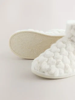 Next écru - Chaussons chaussons cœur en fausse fourrure Outlet