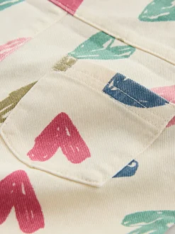 Next écru - Ensemble salopette et t-shirt à imprimé cœur (3mois7ans) Outlet