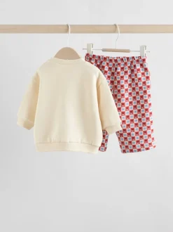 Next écru - Ensemble sweat-shirt et pantalons bébé 2 pièces (0mois-2ans) Clearance