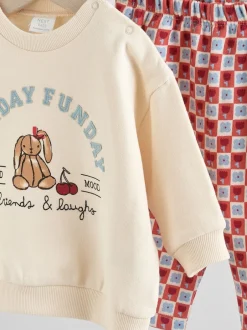 Next écru - Ensemble sweat-shirt et pantalons bébé 2 pièces (0mois-2ans) Clearance