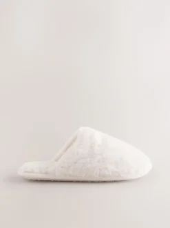 Next écru - Faux Fur Mule Slippers